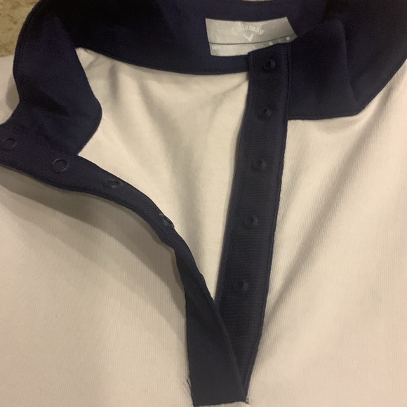 NWOT Callaway Color Block Snap Front Golf Polo with Mesh Top Detail Size Large - Picture 7 of 7
